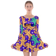 Purple Gingerman Long Sleeve Skater Dress