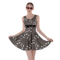 Black Music Elements Notes Web Flat Design Gray Pattern Skater Dress View1