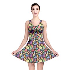 Colorful Colorful Watercolor Gem Pattern Reversible Skater Dress by CoolDesigns
