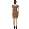 Brown Dinosaur Tileable Pattern Short Sleeve Skater Dress View2