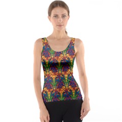 Colorful Pattern With Macaw Parrots Hand Drawn Tank Top by CoolDesigns