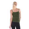 Dark Green Flower And Cross Pattern Spathetti Strap Top View2
