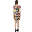 Colorful Pattern Grunge Fingerprints Pattern Short Sleeve Skater Dress View2