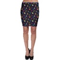Colorful Space with Cats Saturn and Stars Bodycon Skirt View1