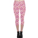 Pink Pink Modern Colorful Floral Pattern Resembling Capri Leggings View1
