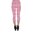 Pink Pink Modern Colorful Floral Pattern Resembling Capri Leggings View2