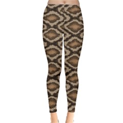 Black Python Snake Skin Pattern Women s Leggings