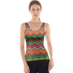 Colorful Chevron Pattern Illustration Tank Top by CoolDesigns