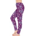 Purple-Snowflakes-Pattern Leggings  View3