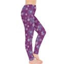Purple-Snowflakes-Pattern Leggings  View4