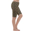 Brown Image of Sharks and Underwater Masks Cropped Leggings View3