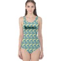 Blue Banana Pattern Women s One Piece Swimsuit View1