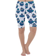 Blue Chicken Pattern Stylish Design Cropped Leggings