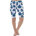 Blue Chicken Pattern Stylish Design Cropped Leggings View1