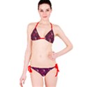 Red Pink And Purple With Skulls Bikini Set View3