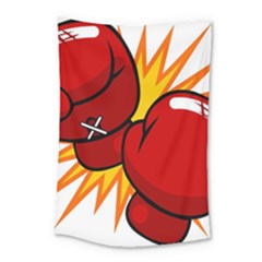 Boxing Gloves Red Orange Sport Small Tapestry by Alisyart