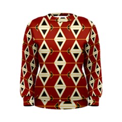 Triangle Arrow Plaid Red Women s Sweatshirt by Alisyart