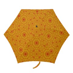 Solar Mandala  Orange Rangoli  Mini Folding Umbrella by bunart