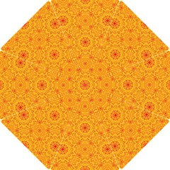 Solar Mandala  Orange Rangoli  Hook Handle Umbrella (medium) by bunart