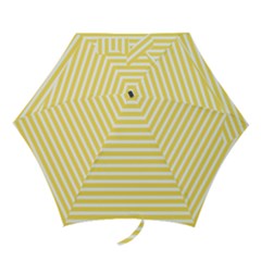Horizontal Stripes Yellow Mini Folding Umbrellas by Mariart
