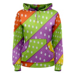Colorful Easter Ribbon Background Women s Pullover Hoodie by Simbadda