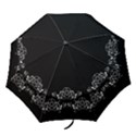 Black with White Pagan Pentacle Wiccan Folding Umbrella View1