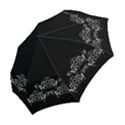 Black with White Pagan Pentacle Wiccan Folding Umbrella View2