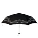 Black with White Pagan Pentacle Wiccan Folding Umbrella View3