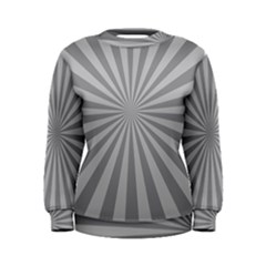 Grey Starburst Line Light Women s Sweatshirt by Mariart