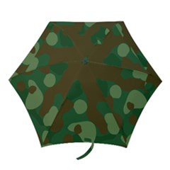 Initial Camouflage Como Green Brown Mini Folding Umbrellas by Mariart
