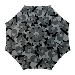 Urban Initial Camouflage Grey Black Golf Umbrellas by Mariart