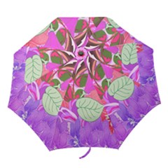 Abstract Design With Hummingbirds Folding Umbrellas by Nexatart