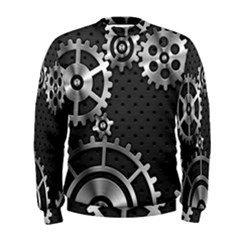 Chain Iron Polka Dot Black Silver Men s Sweatshirt by Mariart