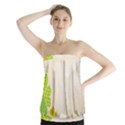 Leaf Polka Dot Green Flower Star Strapless Top View1