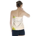 Leaf Polka Dot Green Flower Star Strapless Top View2