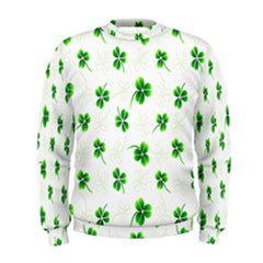 Leaf Green White Men s Sweatshirt by Mariart