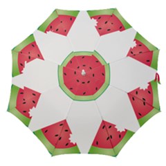 Watermelon Slice Red Green Fruite Straight Umbrellas by Mariart