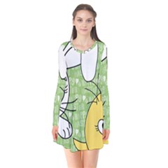 Easter Bunny And Chick  Flare Dress