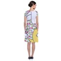 Easter bunny and chick  Short Sleeve Front Wrap Dress View2