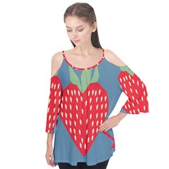 Fruit Red Strawberry Flutter Tees