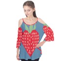 Fruit Red Strawberry Flutter Tees View1