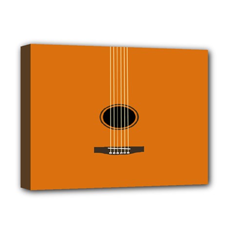 Minimalism Art Simple Guitar Deluxe Canvas 16  X 12   by Mariart