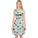 Donuts pattern Capsleeve Midi Dress View1