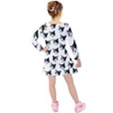 Cat pattern Kids  Long Sleeve Velvet Dress View2