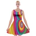 Circle Rainbow Color Hole Rasta Velvet Skater Dress View1