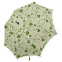 Flower Green Shamrock Hook Handle Umbrellas (Large) View2