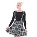 Geometric Black And White Suspender Skater Skirt View1