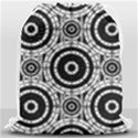 Geometric Black And White Drawstring Bag (Large) View1