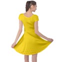 Yellow Star Light Space Cap Sleeve Dresses View2