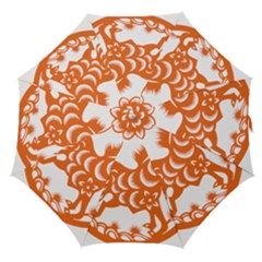 Chinese Zodiac Horoscope Horse Zhorse Star Orangeicon Straight Umbrellas by Mariart
